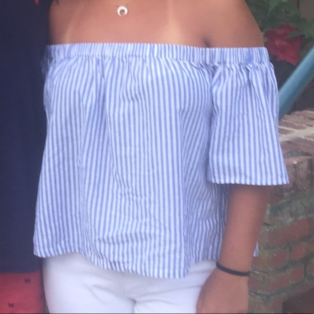 Striped off the shoulder